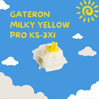 Gateron Milky Yellow Pro KS-3X1 Keyboard Switches